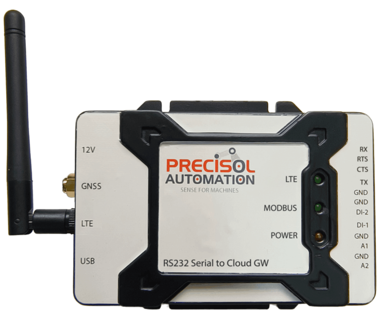 RS232 serial to cellular gateway device